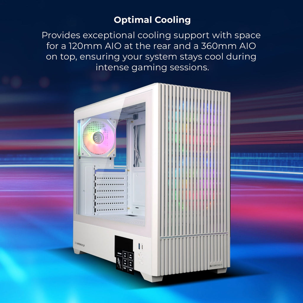 ZEBRONICS Inferno Flip Gaming Cabinet (White) – TechCure India