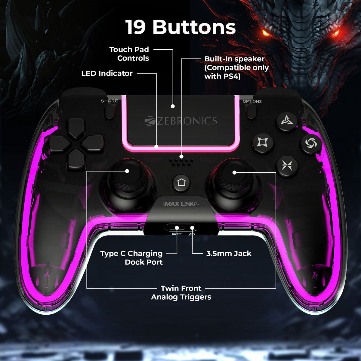 ZEBRONICS Max link Pro Gamepad – image 2 – TechCure India