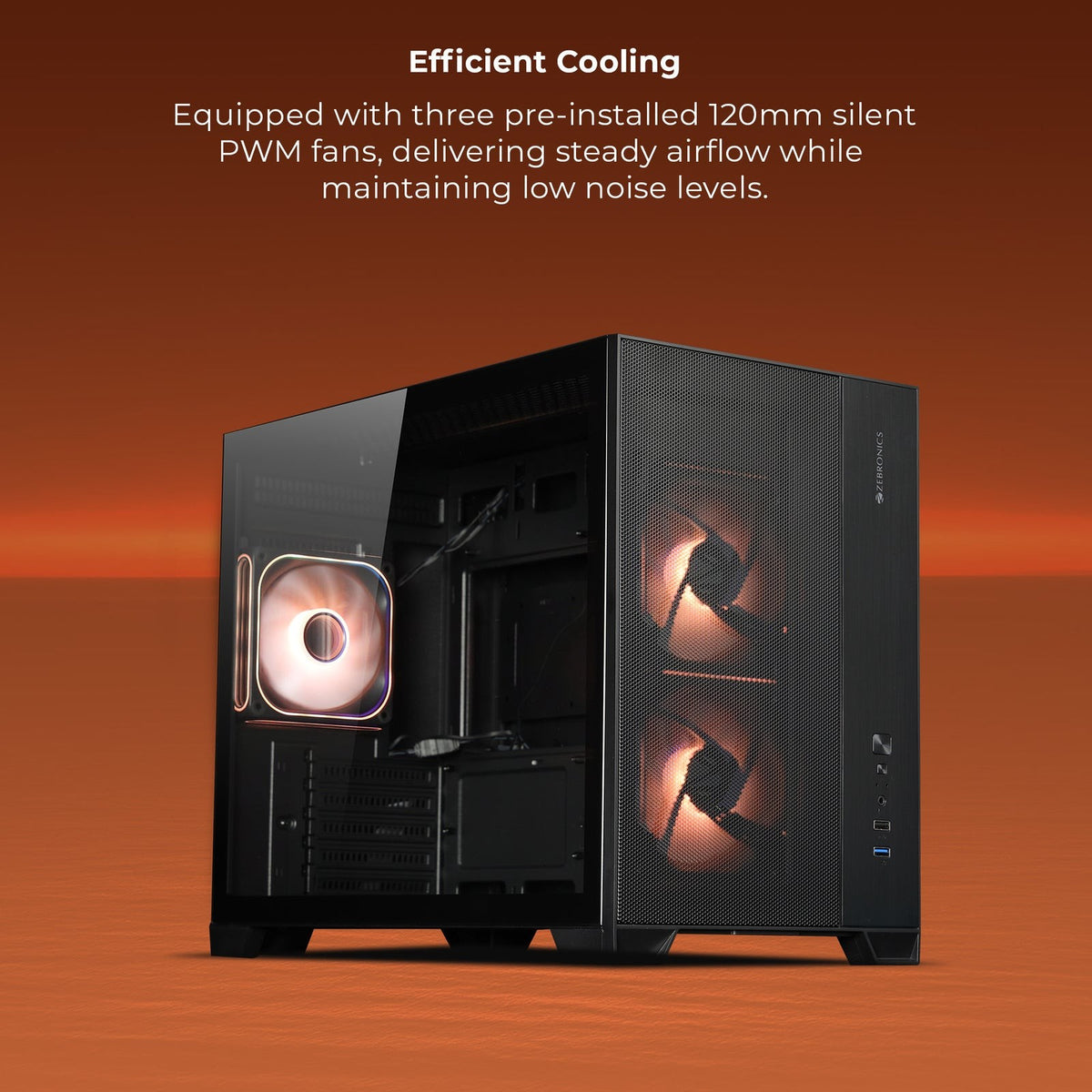 ZEBRONICS Mercury 20 Gaming Cabinet (Black) – TechCure India