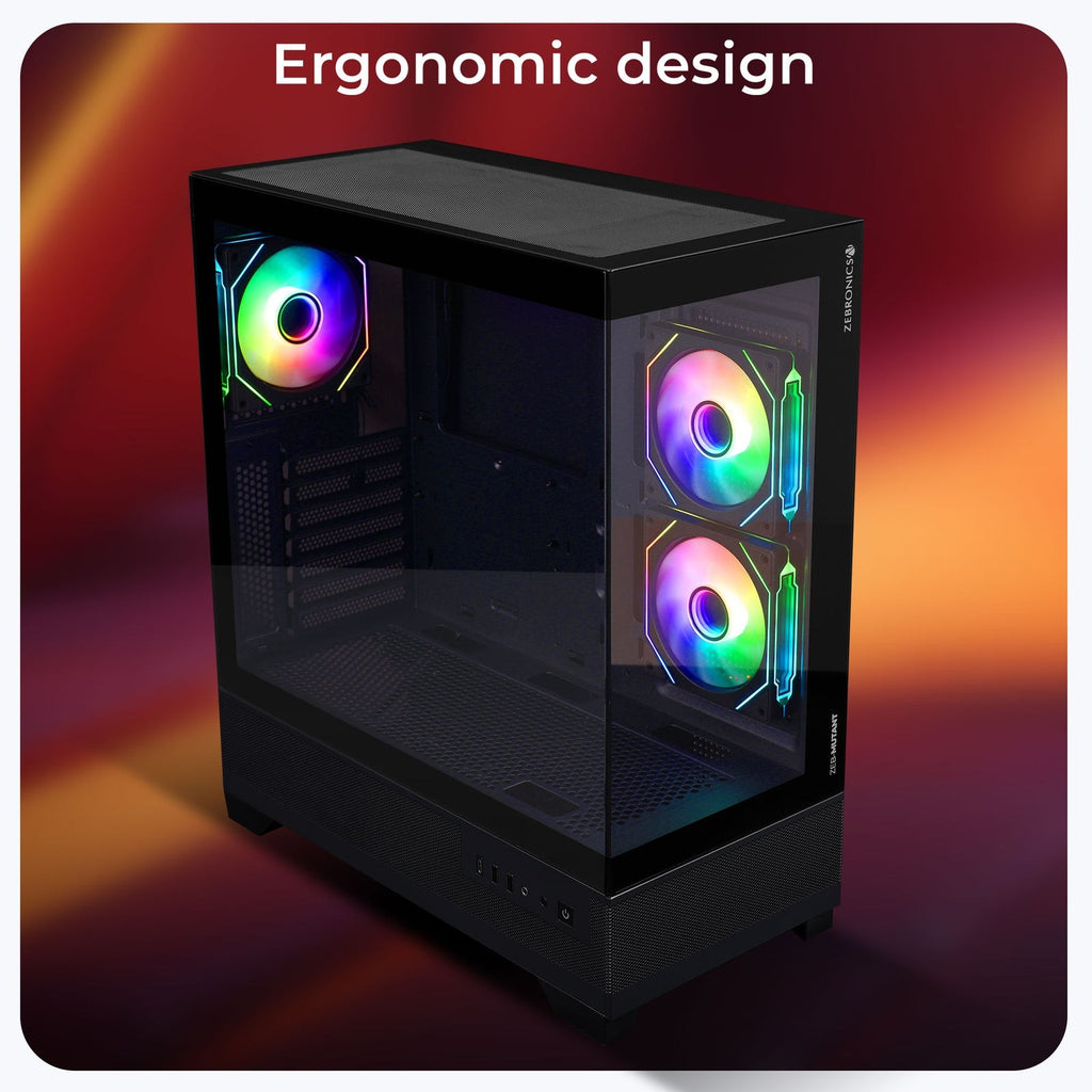 ZEBRONICS Mutant ARGB MATX Mid Tower Cabinet (White) - image 2