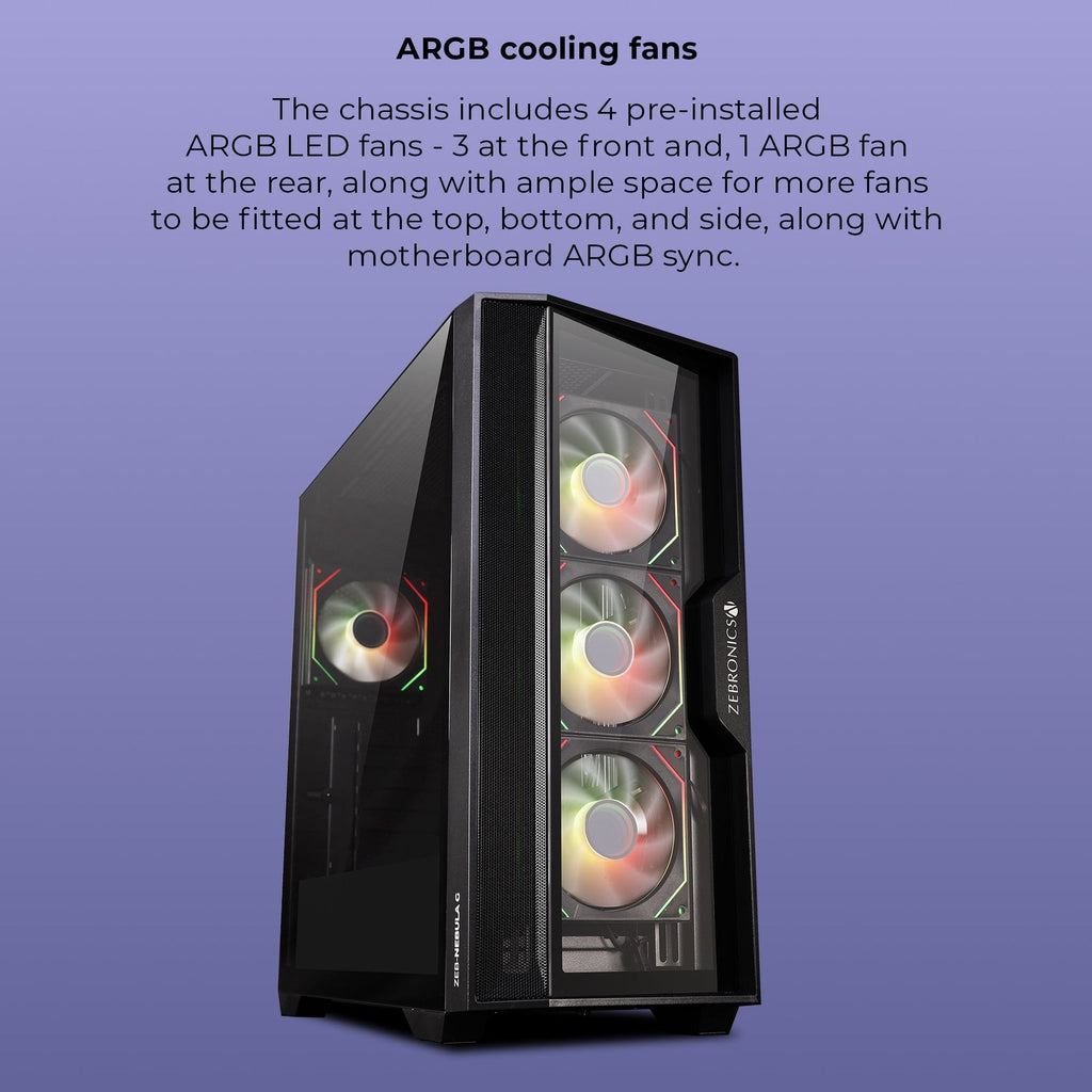 ZEBRONICS Nebula G/A/W Gaming Cabinet (Nebula G White) - image 8
