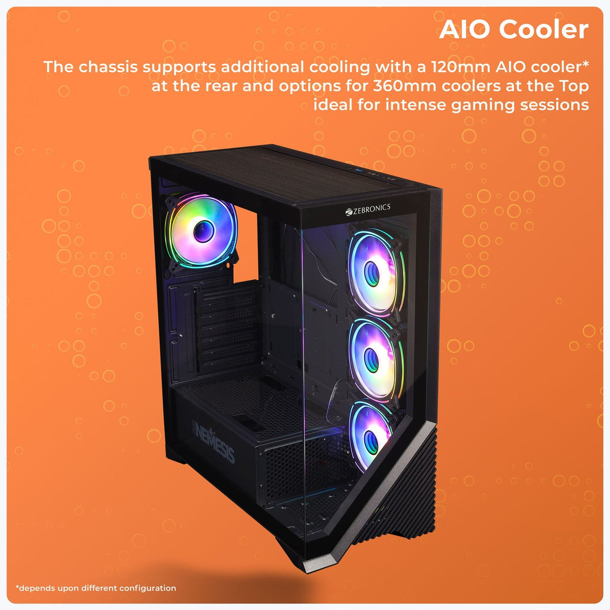 ZEBRONICS Nemesis Premium Gaming Cabinet - Black - image 4