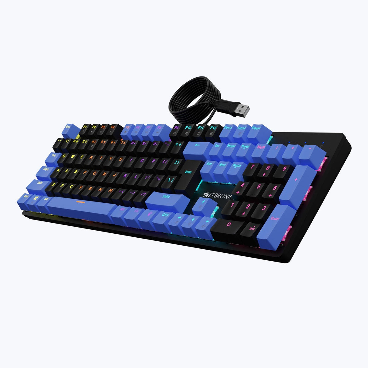 ZEBRONICS Nitro Plus (ZEB-K4001M) Gaming Keyboard (Black+Blue) - image 1