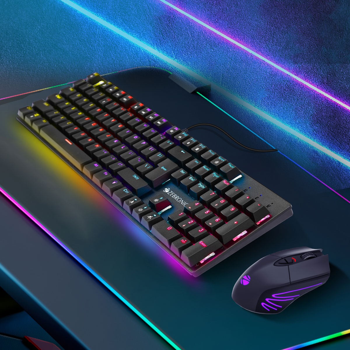 ZEBRONICS Nitro Plus (ZEB-K4001M) Gaming Keyboard (Black+Blue) - image 5