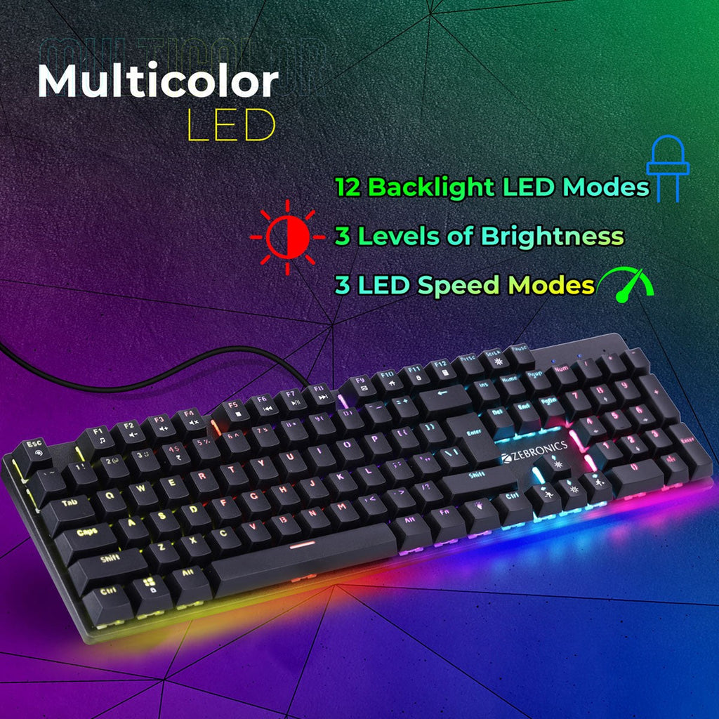 ZEBRONICS Nitro Plus (ZEB-K4001M) Gaming Keyboard (Black+Blue) - image 6