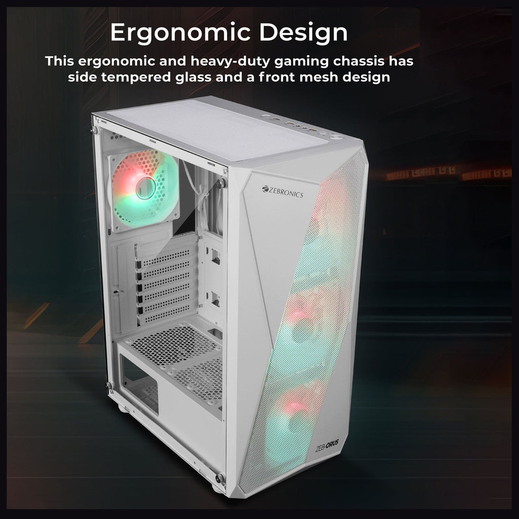 ZEBRONICS Orus Gaming Cabinet (White) - image 3