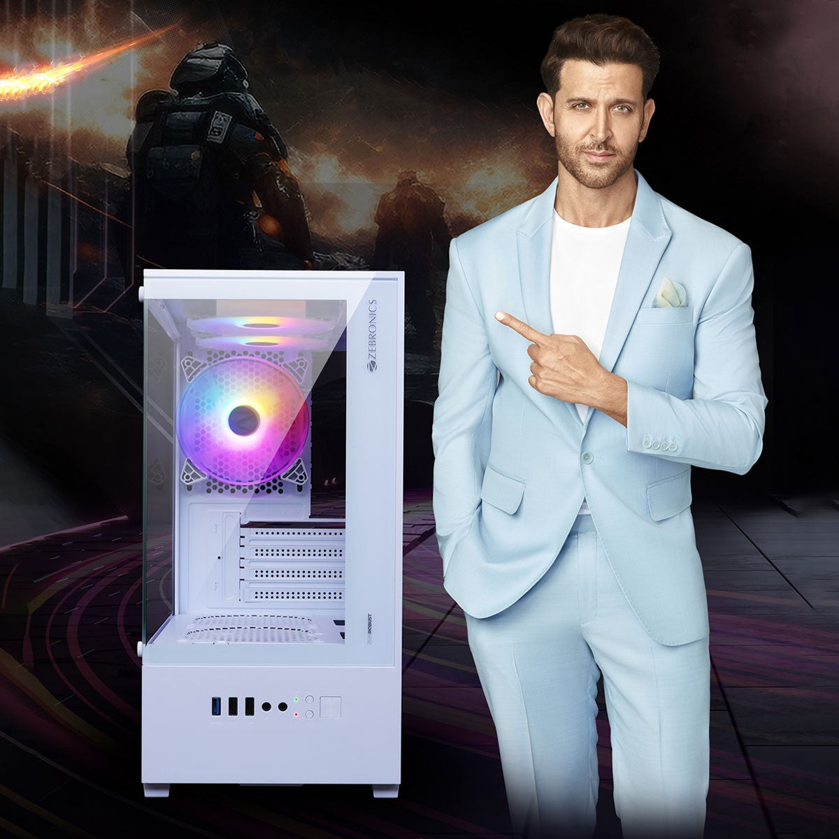 ZEBRONICS Robust Gaming Cabinet (Black) – TechCure India