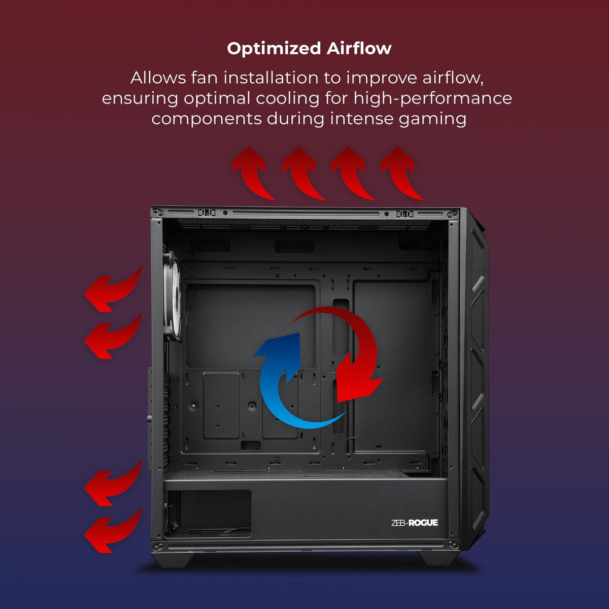 ZEBRONICS Rogue Mid Tower Cabinet (Black) - image 2