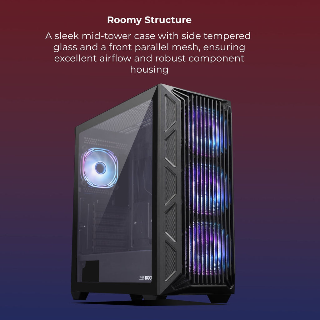 ZEBRONICS Rogue W/B Gaming Cabinet (Black) – image 8 – TechCure India