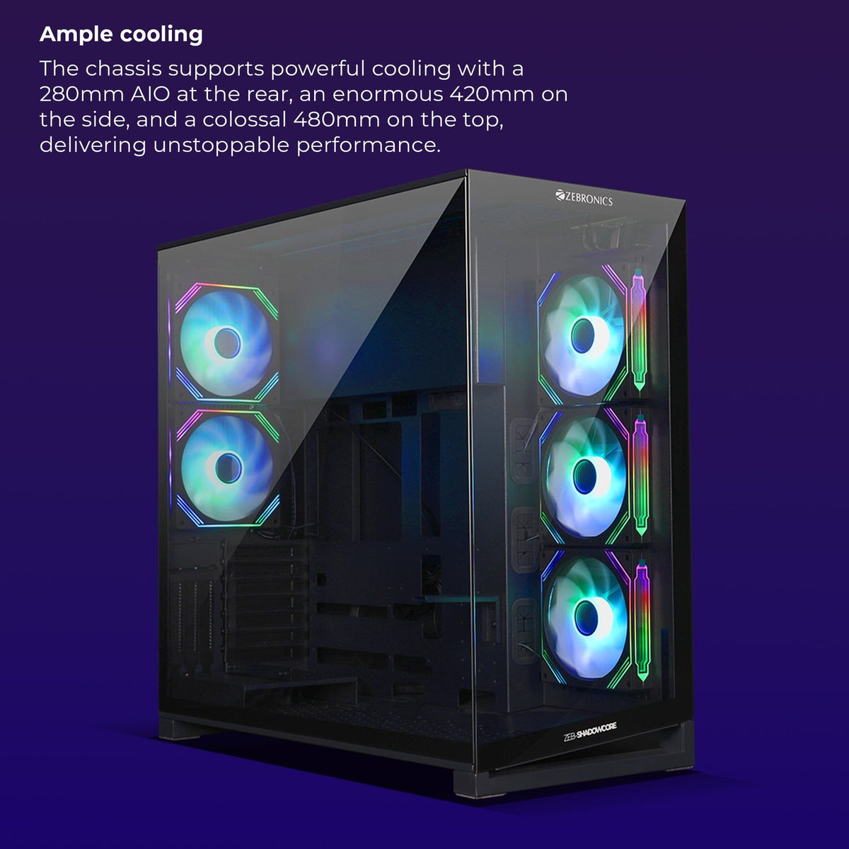 ZEBRONICS Shadowcore Gaming Cabinet (Black) - image 2