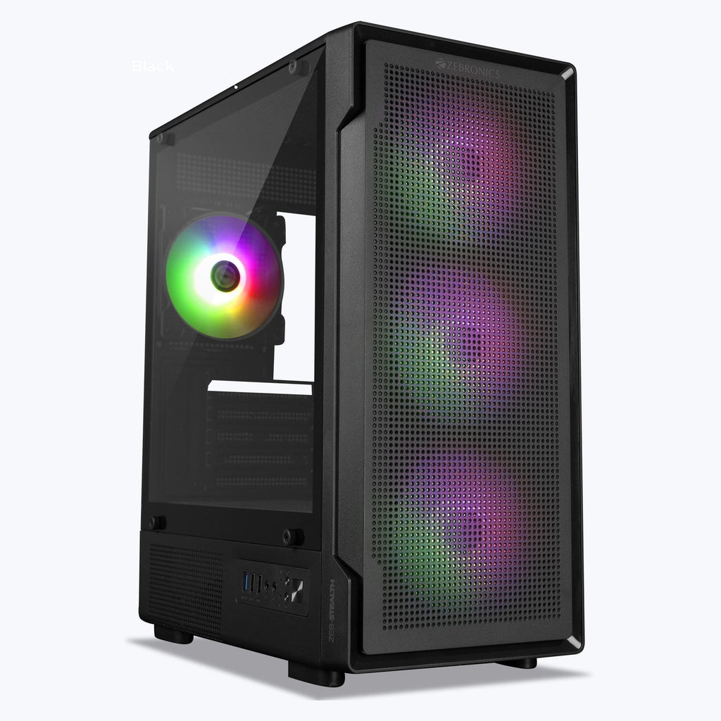 ZEBRONICS Stealth ARGB MATX Mini Tower Cabinet (Black) - image 1