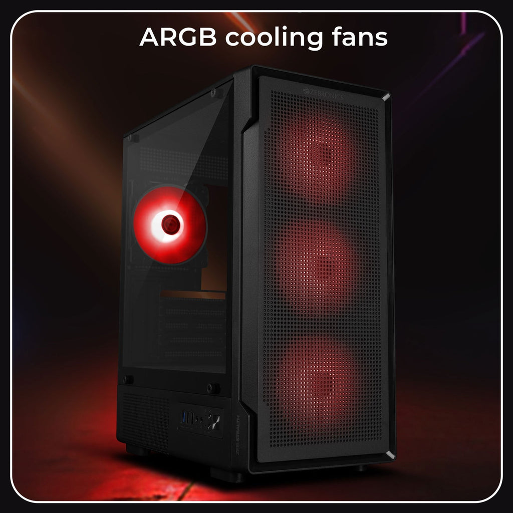 ZEBRONICS Stealth ARGB MATX Mini Tower Cabinet (Black) - image 4