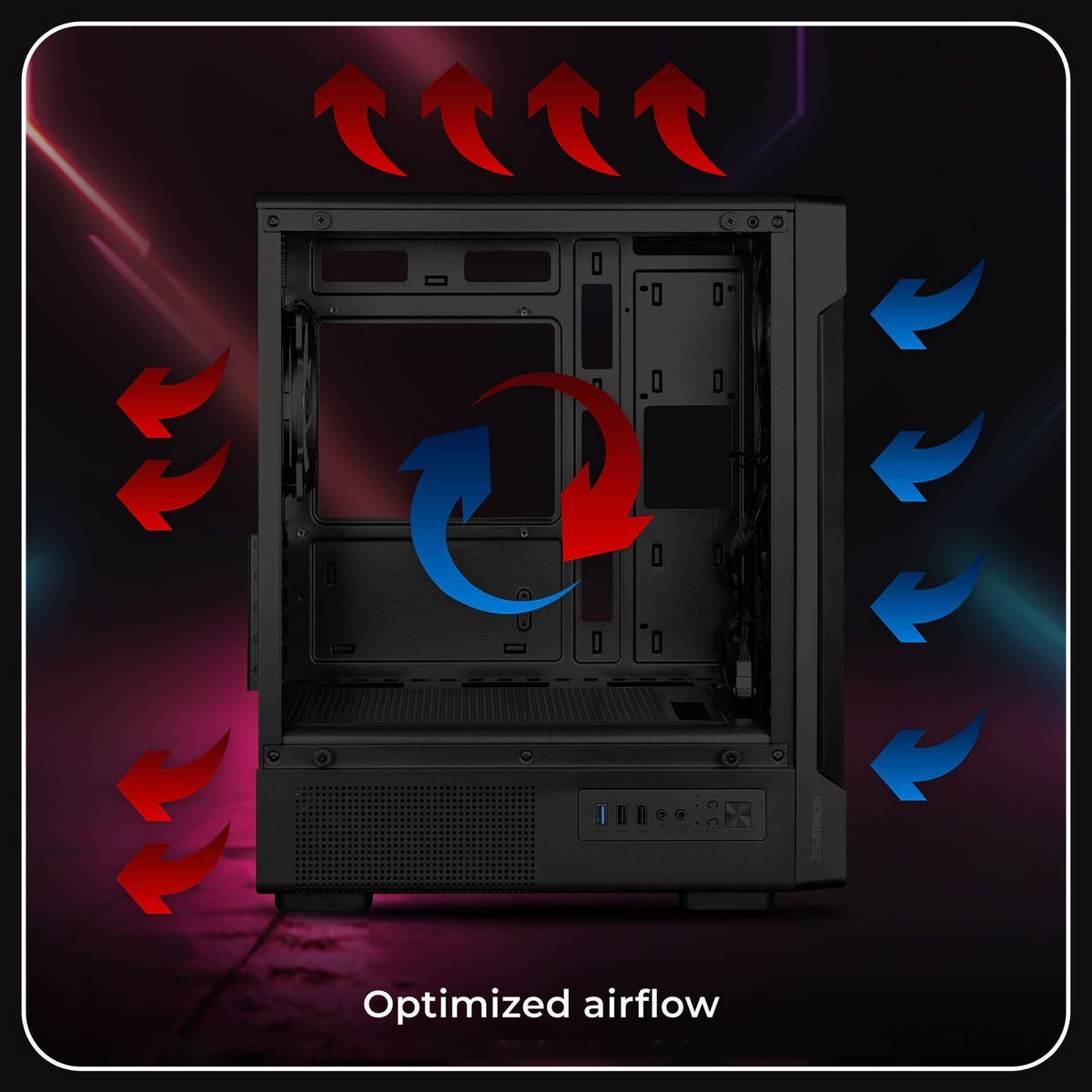ZEBRONICS Stealth ARGB MATX Mini Tower Cabinet (Black) - image 7