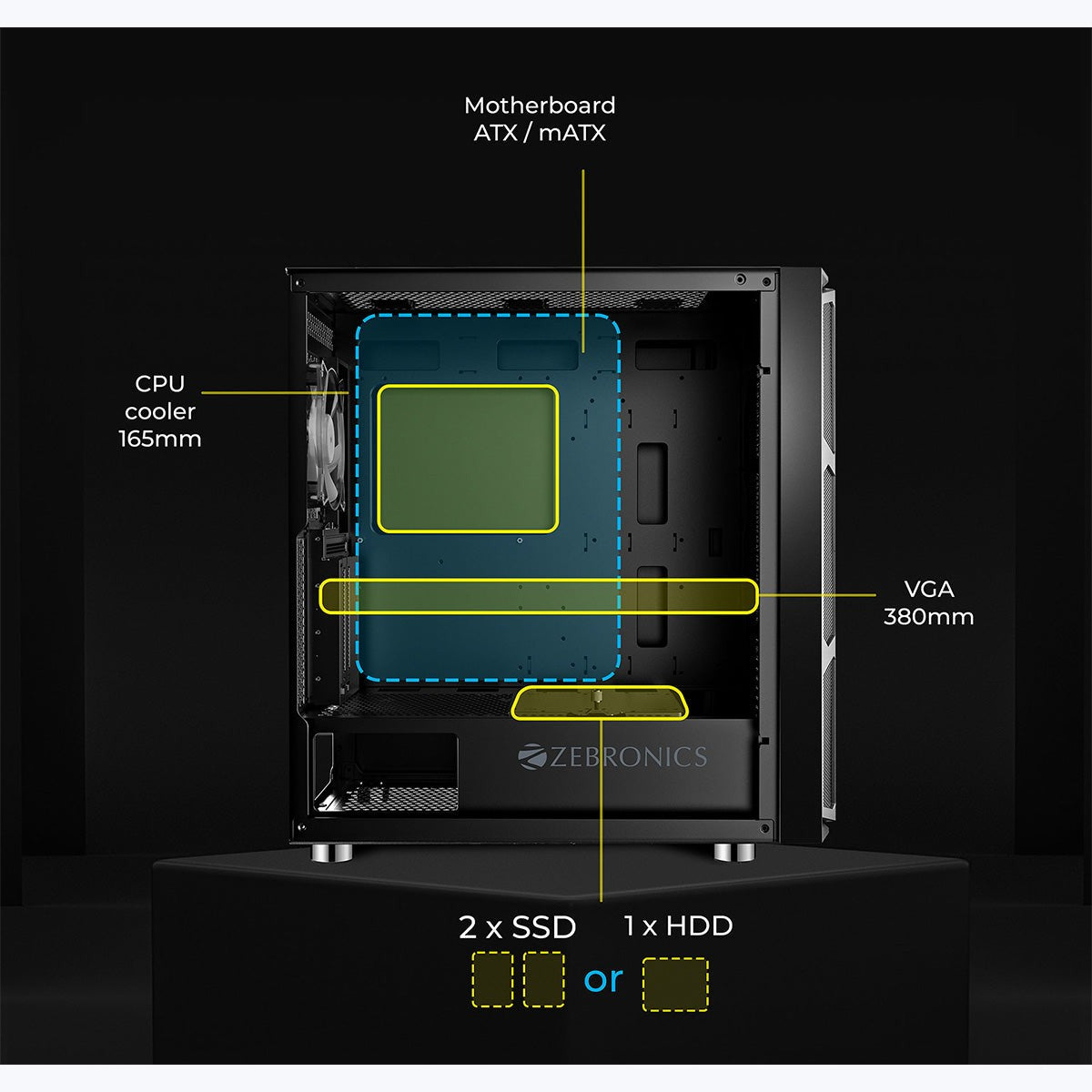 ZEBRONICS Templar Gaming Cabinet (Zeb 941B) - image 9