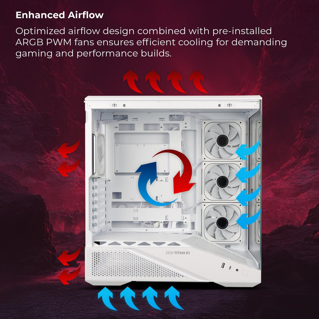 ZEBRONICS Titan X1 Gaming Cabinet (Black) - image 6