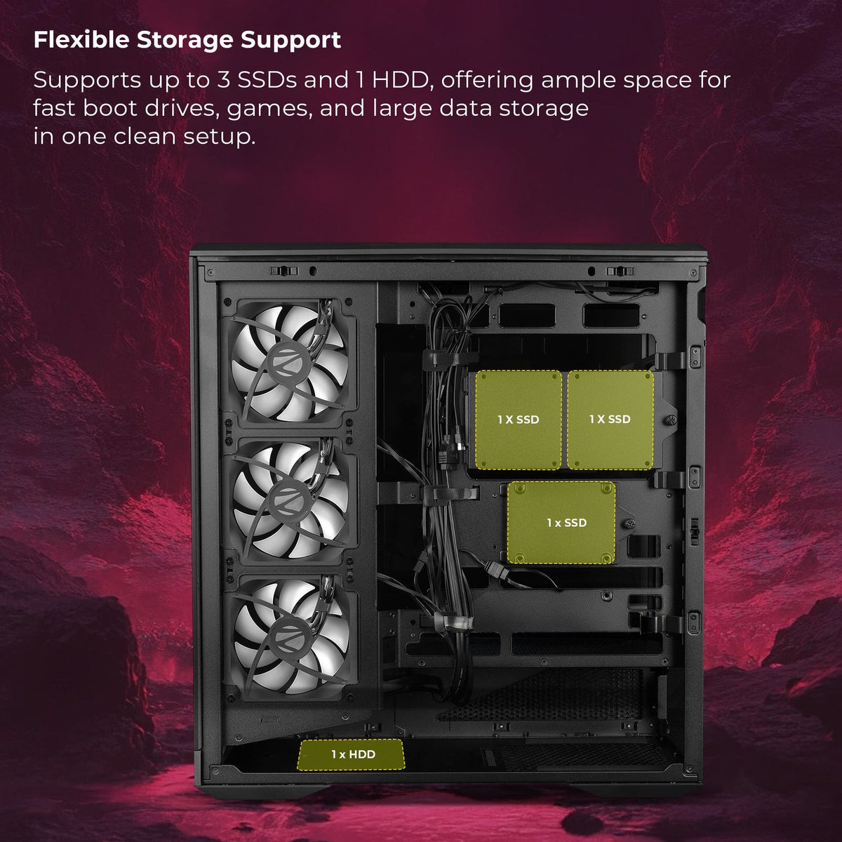 ZEBRONICS Titan X1 Gaming Cabinet (Black) - image 9