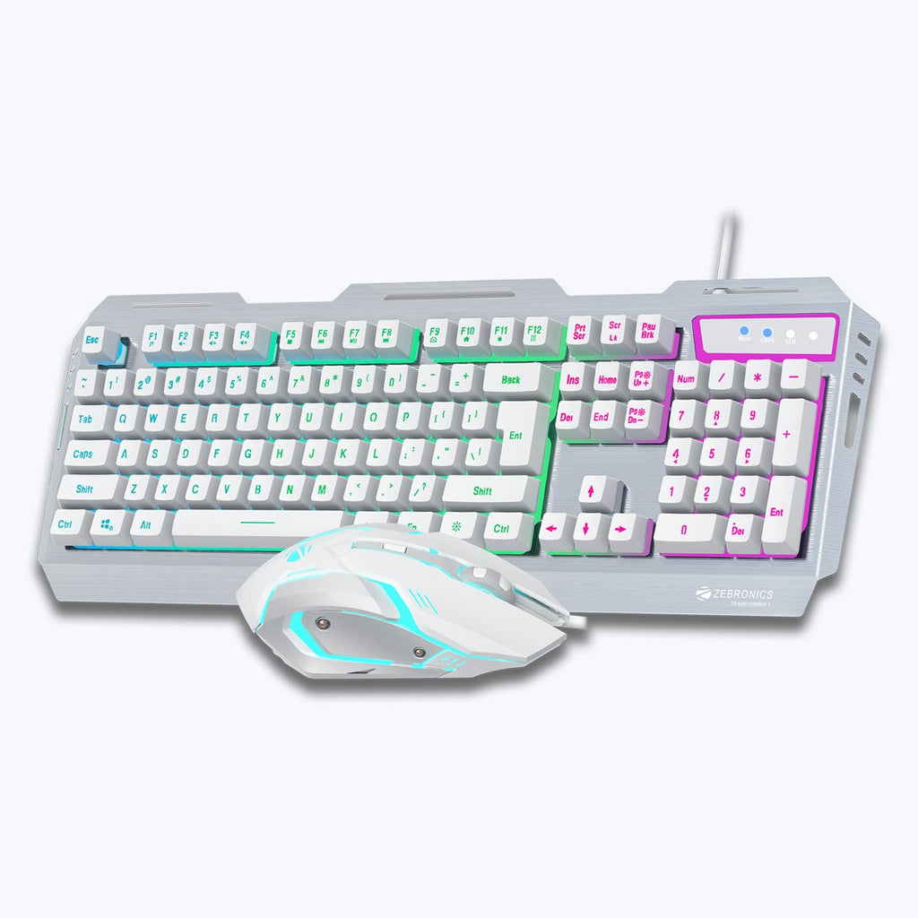ZEBRONICS Transformer 1 Gaming Keyboard and Mouse Combo (White) - image 1