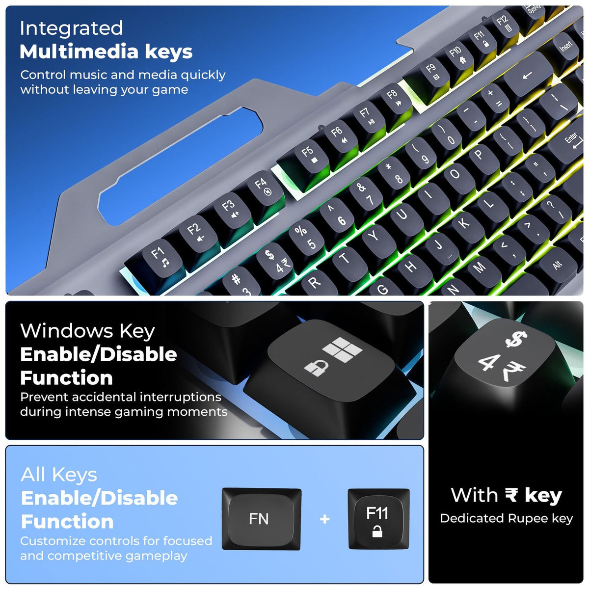 ZEBRONICS Transformer 3 Gaming Keyboard and Mouse Combo (Black) – image 8 – TechCure India