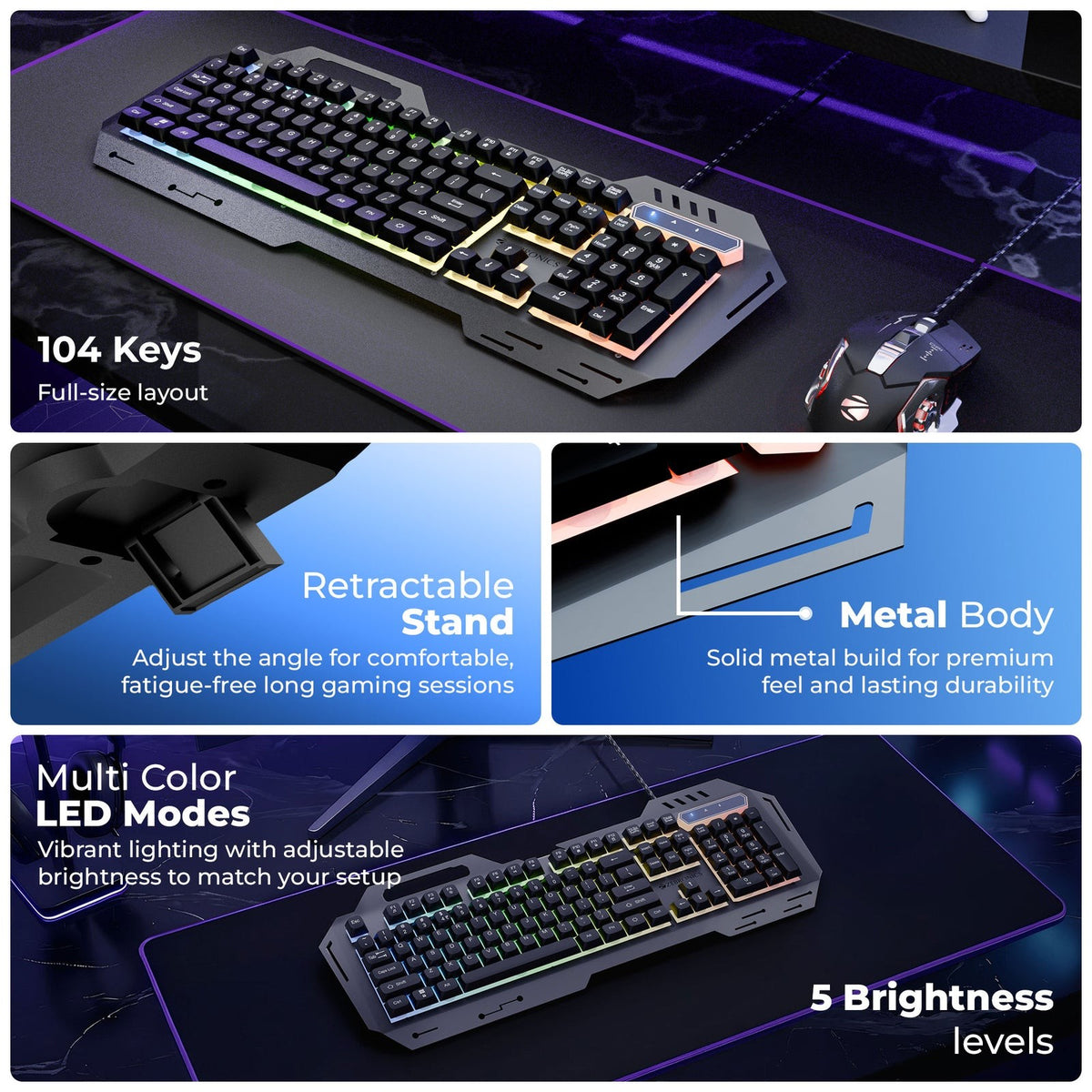 ZEBRONICS Transformer 3 Gaming Keyboard and Mouse Combo (White) - image 6