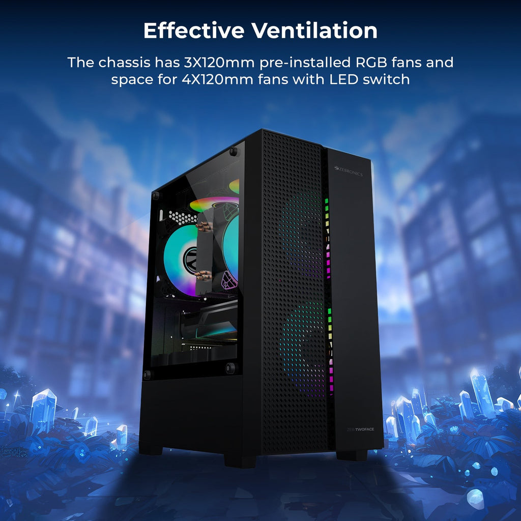 ZEBRONICS Twoface Gaming Cabinet (Black) – image 2 – TechCure India