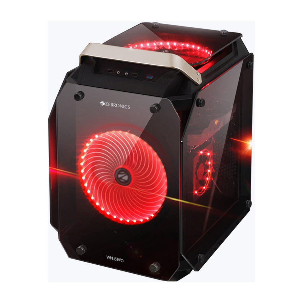 ZEBRONICS Venus Evo Gaming Cabinet - front three-quarter view