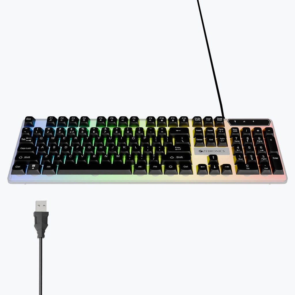 ZEBRONICS War 2 Gaming Keyboard and Mouse Combo (White+White) - image 2