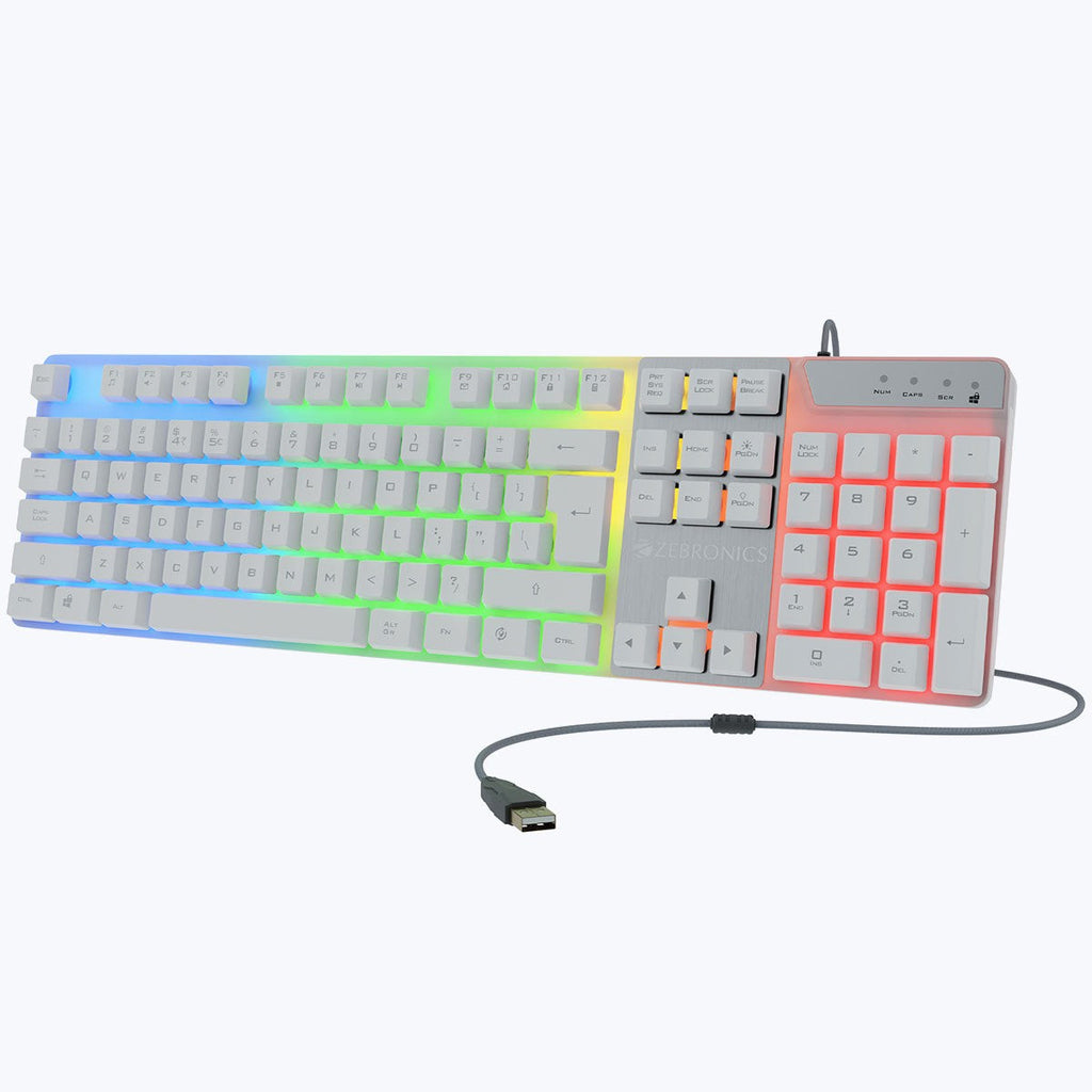 ZEBRONICS War K Gaming Keyboard (White) – image 1 – TechCure India