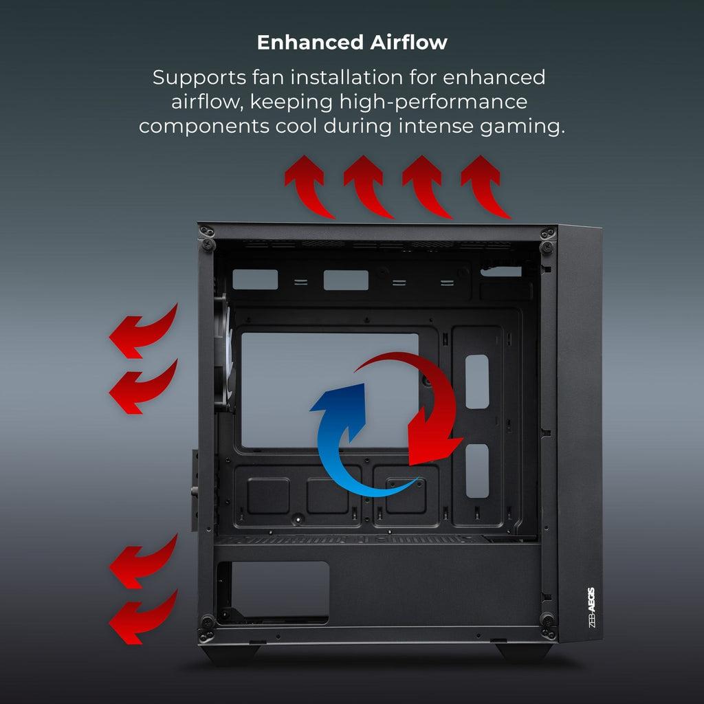 ZEBRONICS Zeb Aegis mATX Cabinet (Black) - image 8