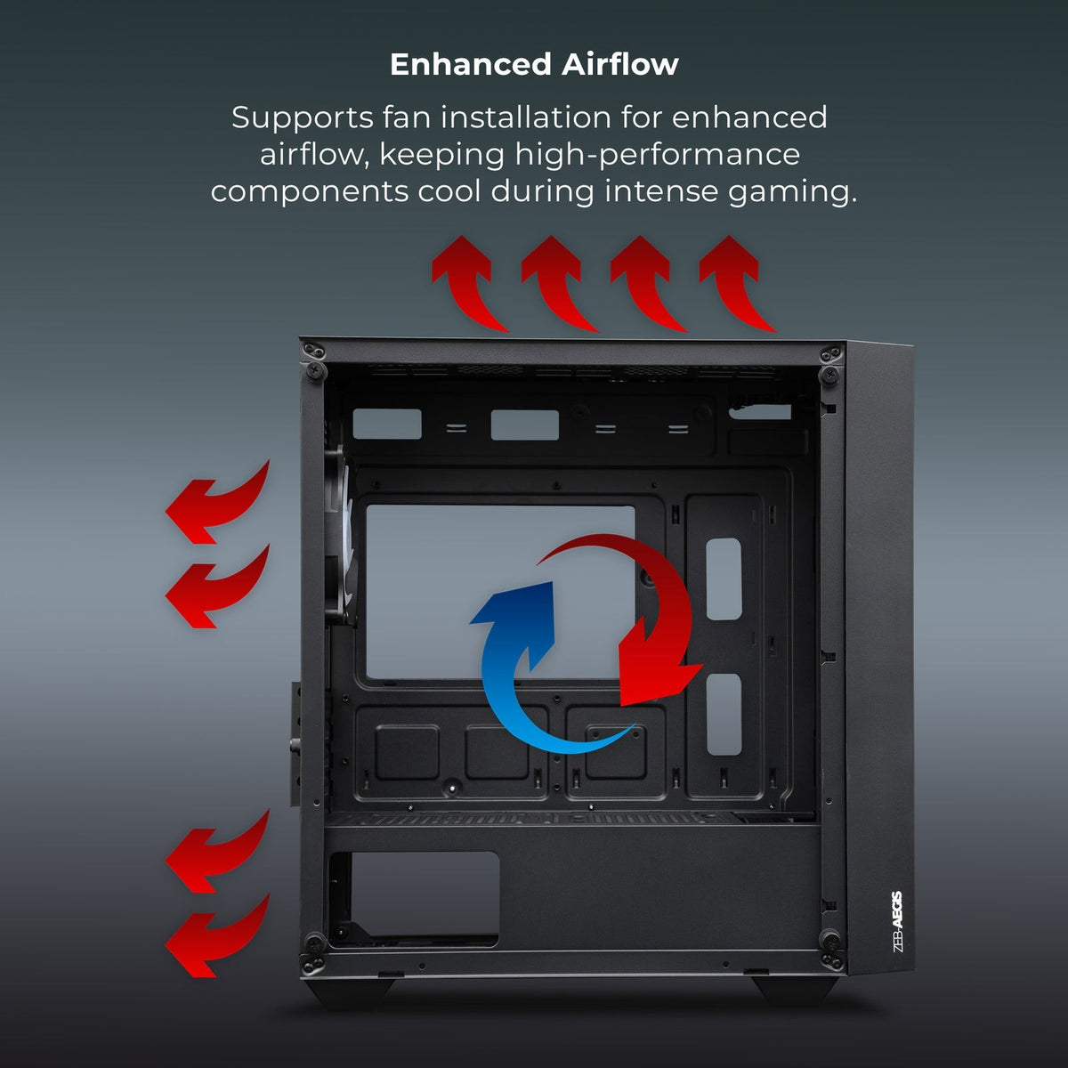ZEBRONICS Zeb Aegis mATX Cabinet (Black) - image 8