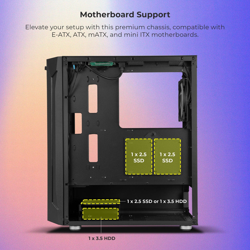 ZEBRONICS Zeb Apex Pro Mid Tower Cabinet (Black) - image 2