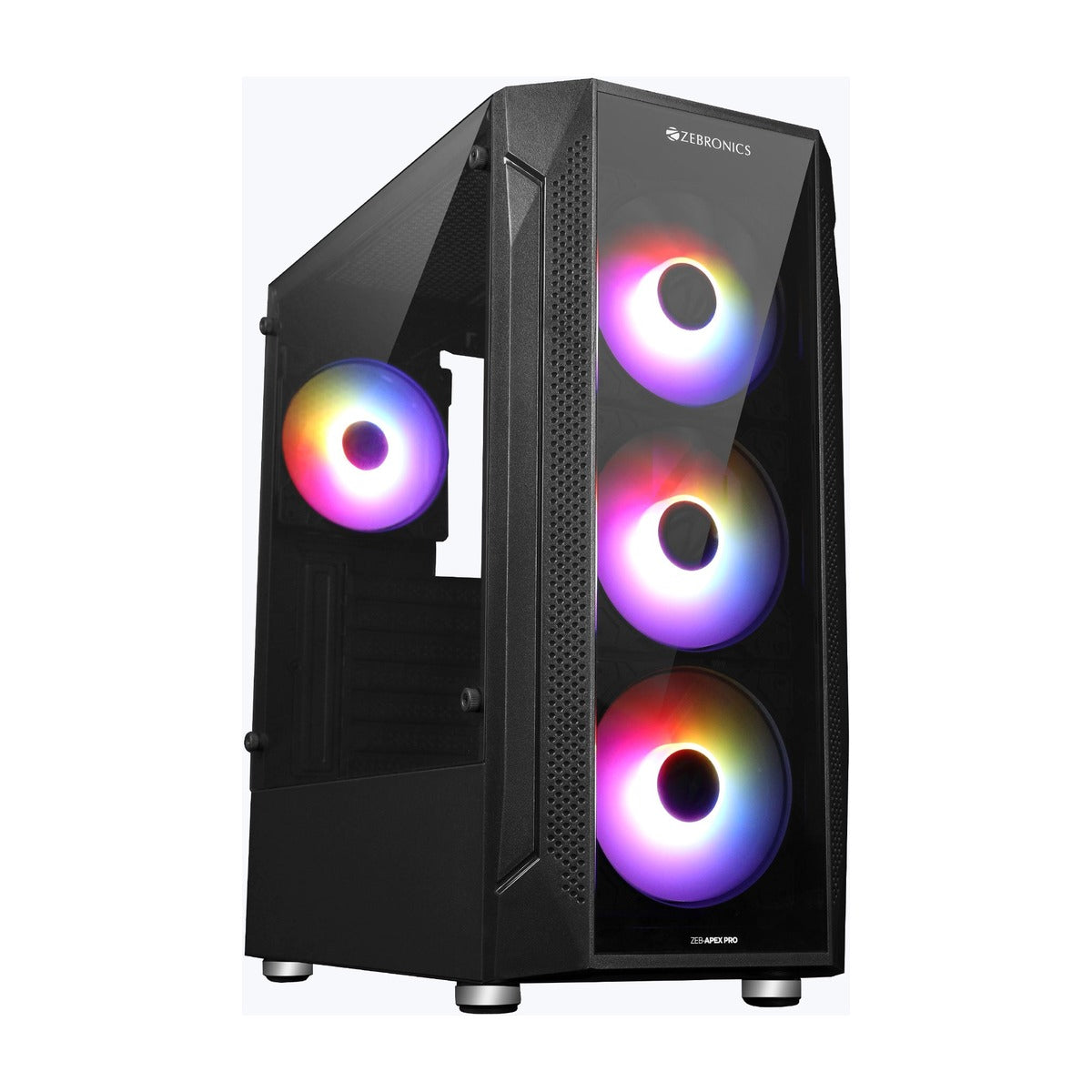 ZEBRONICS Zeb Apex Pro Mid Tower Cabinet (Black) – TechCure India