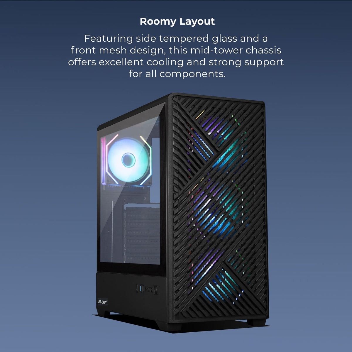 Zebronics Zeb Drift Premium Gaming Cabinet (Black) - image 2