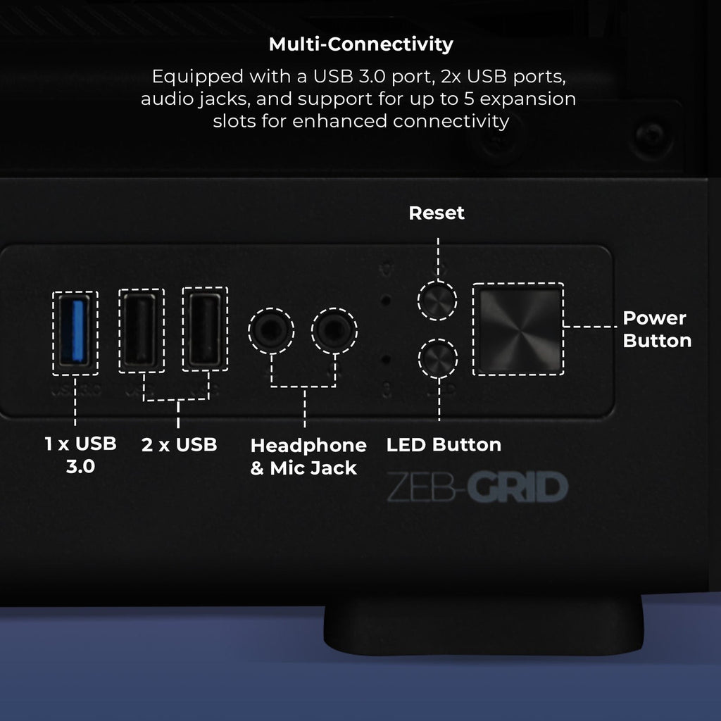 ZEBRONICS Zeb Grid mATX Cabinet (Black) - image 4
