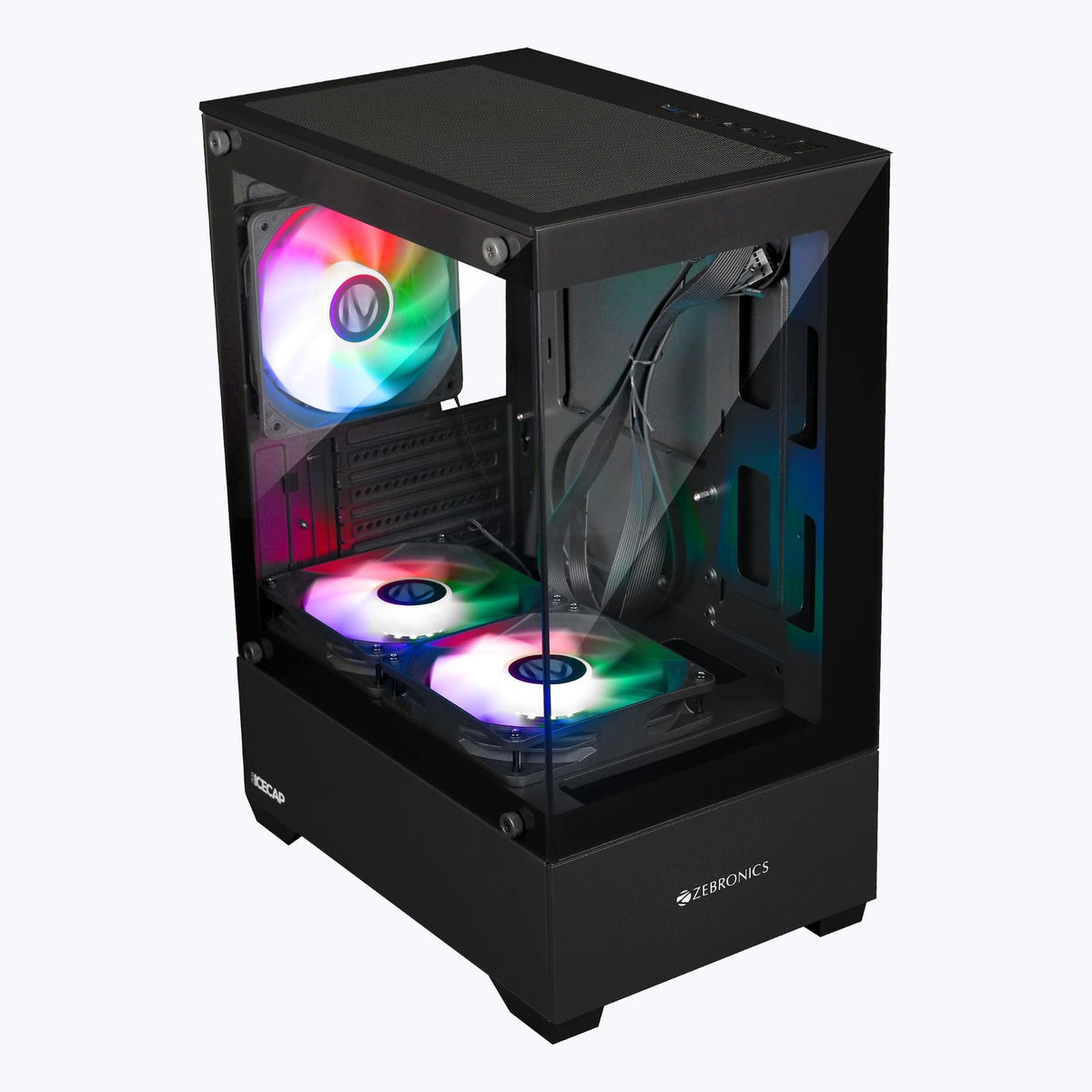 Zebronics ZEB-ICECAP ARGB Mid-Tower Gaming Cabinet Black - image 1