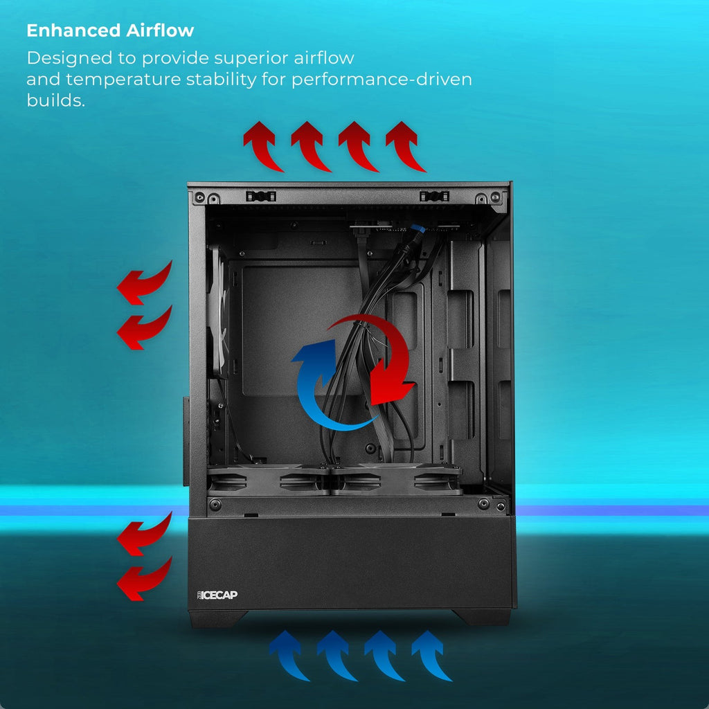 Zebronics ZEB-ICECAP ARGB Mid-Tower Gaming Cabinet Black - image 7