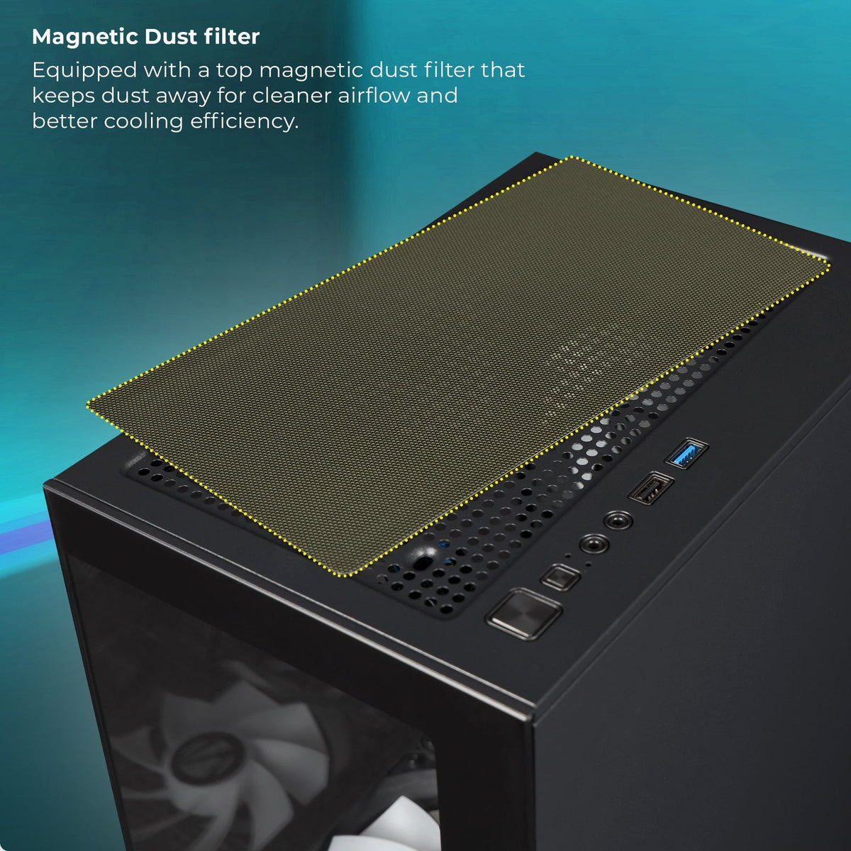 Zebronics ZEB-ICECAP ARGB Mid-Tower Gaming Cabinet Black - image 8