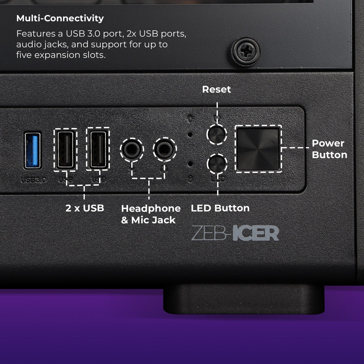 ZEBRONICS Zeb Icer mATX Cabinet (Black) - image 5