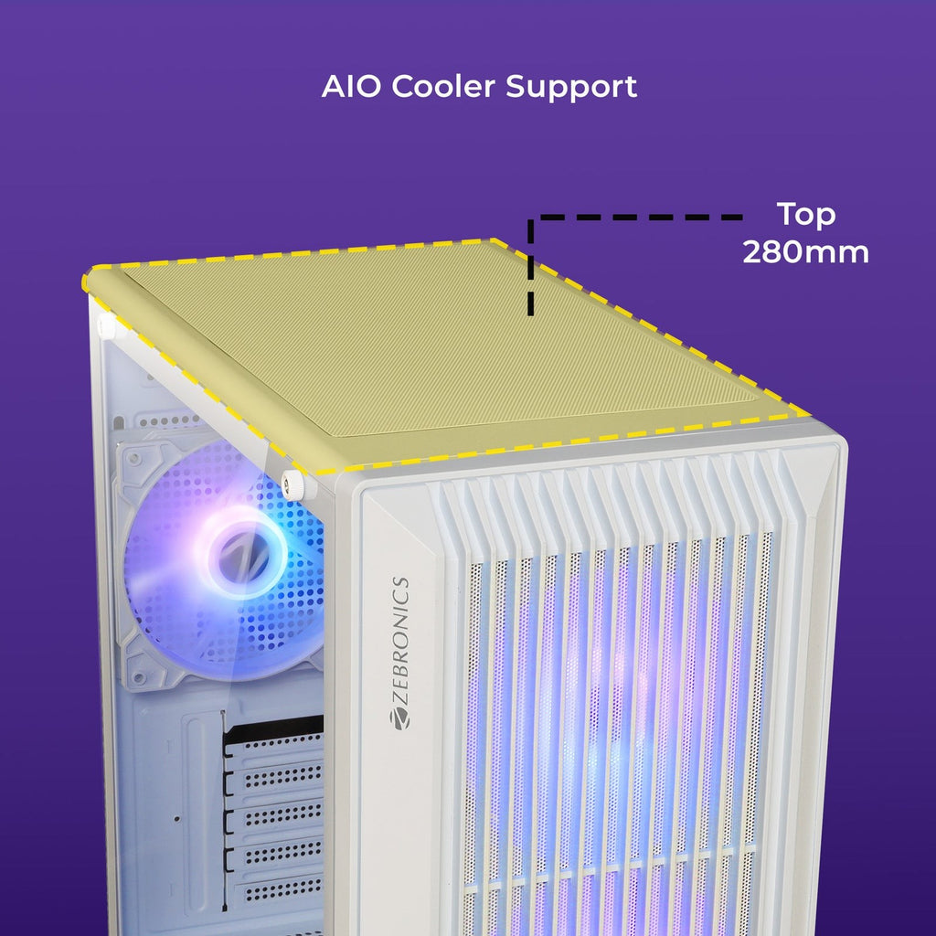 ZEBRONICS Zeb Icer mATX Cabinet (Black) - image 6
