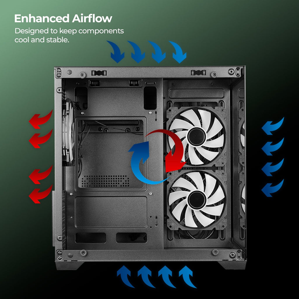 Zebronics Zeb Mercury 15 mATX Gaming Cabinet (Black) - image 9