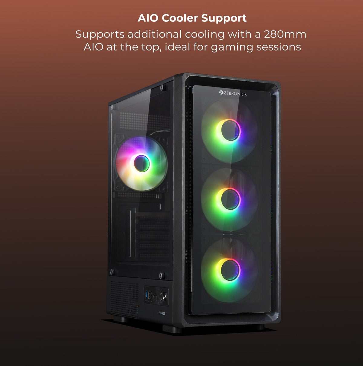 ZEBRONICS Zeb Nexo Mini Tower Cabinet (Black) - image 5