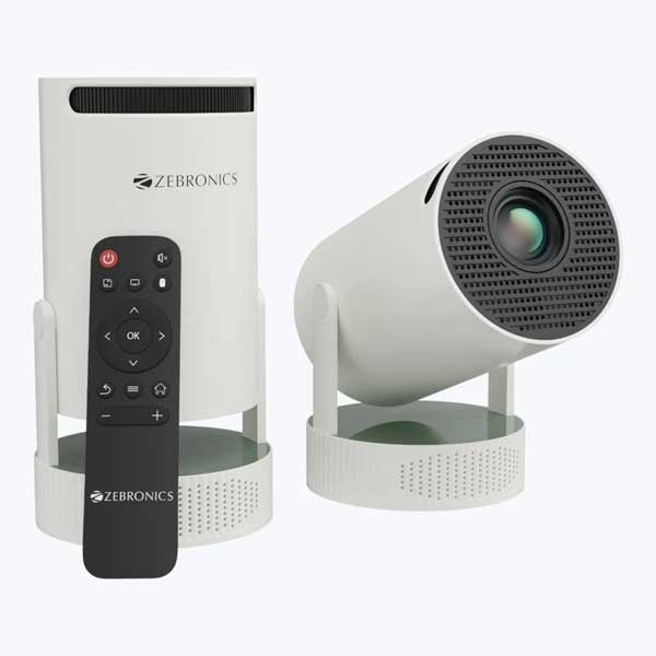 Zebronics Zeb PixaPlay 76B Rechargeable Smart Projector – TechCure India