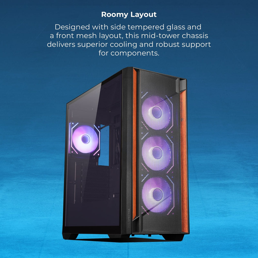Zebronics Zeb Spectra Premium Gaming Cabinet Black - image 2