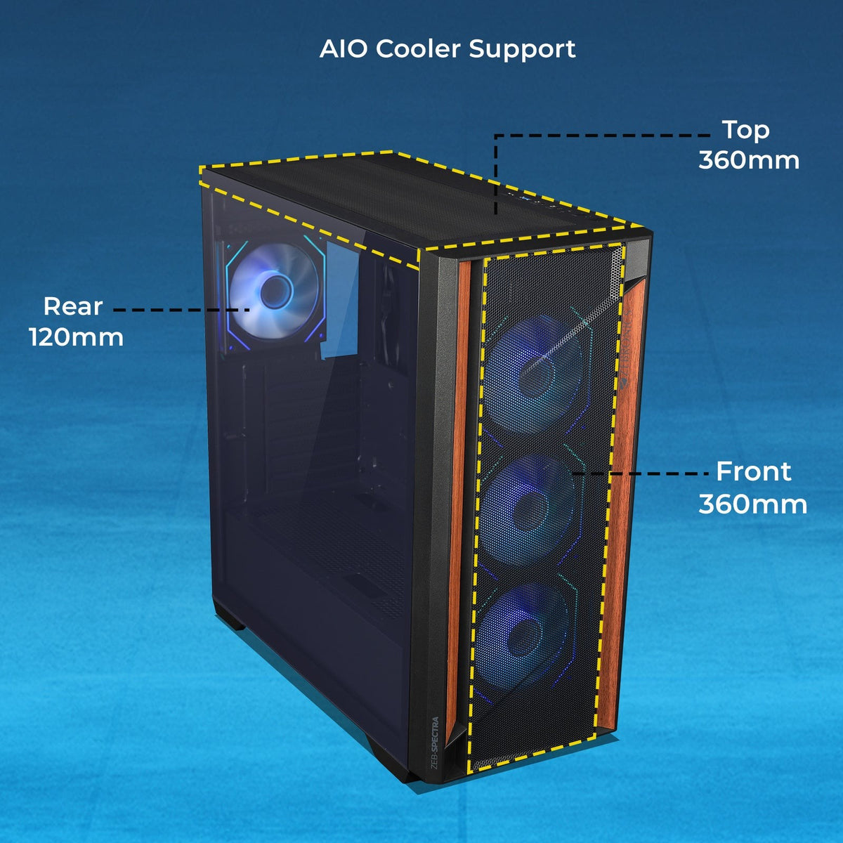 Zebronics Zeb Spectra Premium Gaming Cabinet Black - image 5