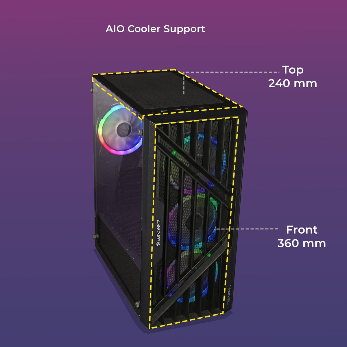 Zebronics Zeb Voxa Black Gaming Cabinet - image 5