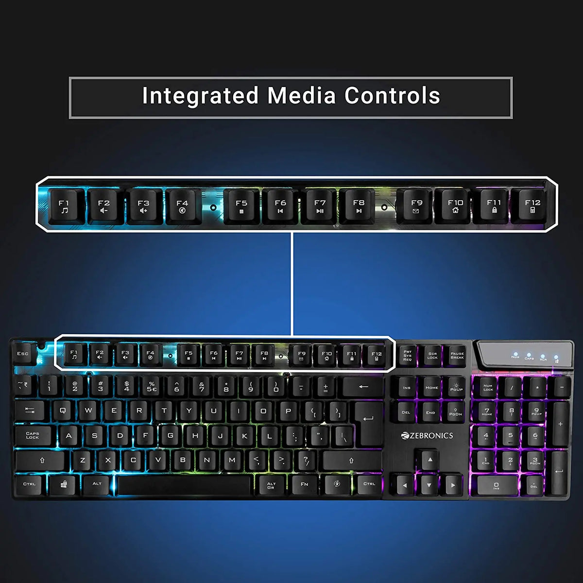 Zebronics Zeb-War Gaming Usb Keyboard Mouse Combo (Black) – TechCure India