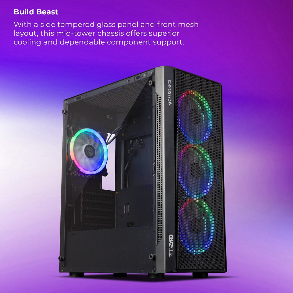 Zebronics Zeb Zyro Premium Gaming Cabinet (Black) - image 2
