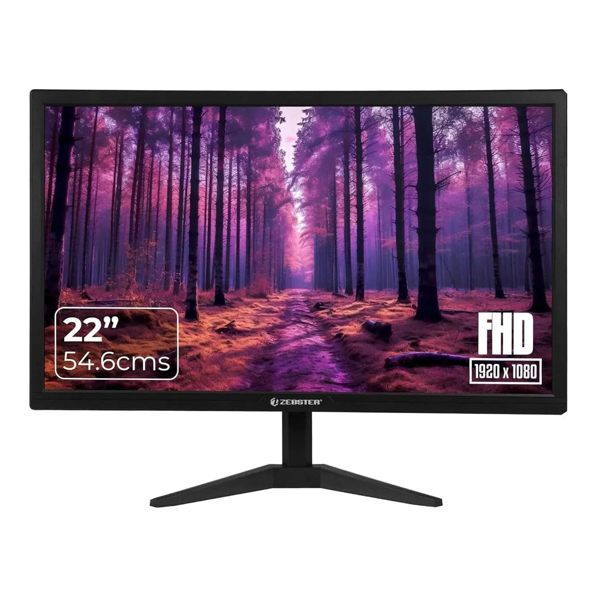 Zebster GV222 22 Inch LED Monitor – Full HD Display – TechCure India