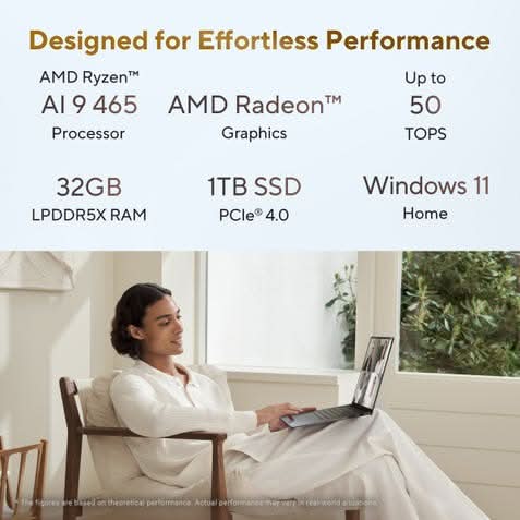 ASUS Zenbook S16, Premium AI Laptop, AMD Ryzen AI 9 465 Processor (32GB/1TB/AMD Radeon Graphics/40.64 cms (16) OLED Touch 3K/Windows 11 Home/Office Home 2024 + M365 Basic (1 Year Validity) UM5606GA-SR248WS – TechCure India