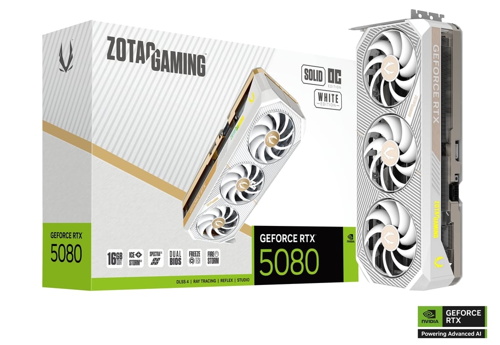 ZOTAC GAMING GEFORCE RTX 5080 SOLID OC WHITE EDITION – TechCure India