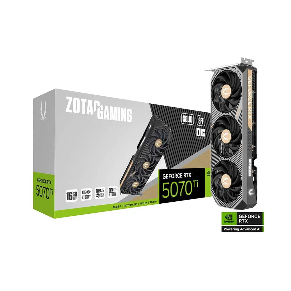 Zotac Gaming RTX 5070 Ti Solid SFF OC 16GB GDDR7 Graphics Card (ZT-B50710J3-10P) – TechCure India